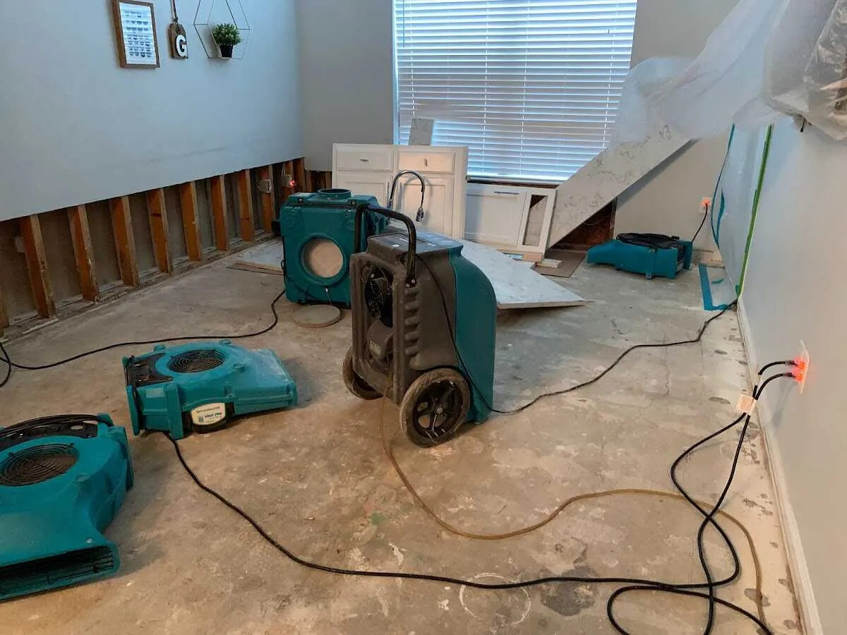 Dehumidifier in flood-cut room for Water Extraction & Removal in Lyndhurst